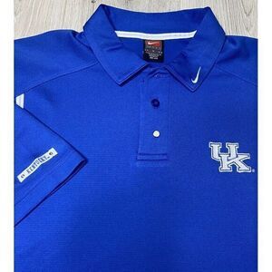 Vintage Nike Team University Kentucky Shirt Mens Large‎ Blue Wildcats Polo Golf